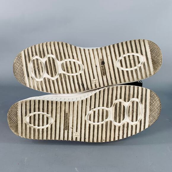 GCDS Size 9 White Red Black Leather Logo Low Top Platform Sneakers - Picture 6 of 14